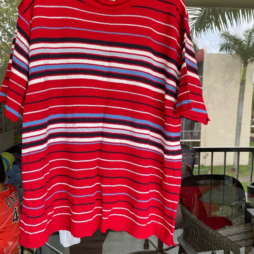 Bobbie Brooks Red Striped Crewneck Sweater